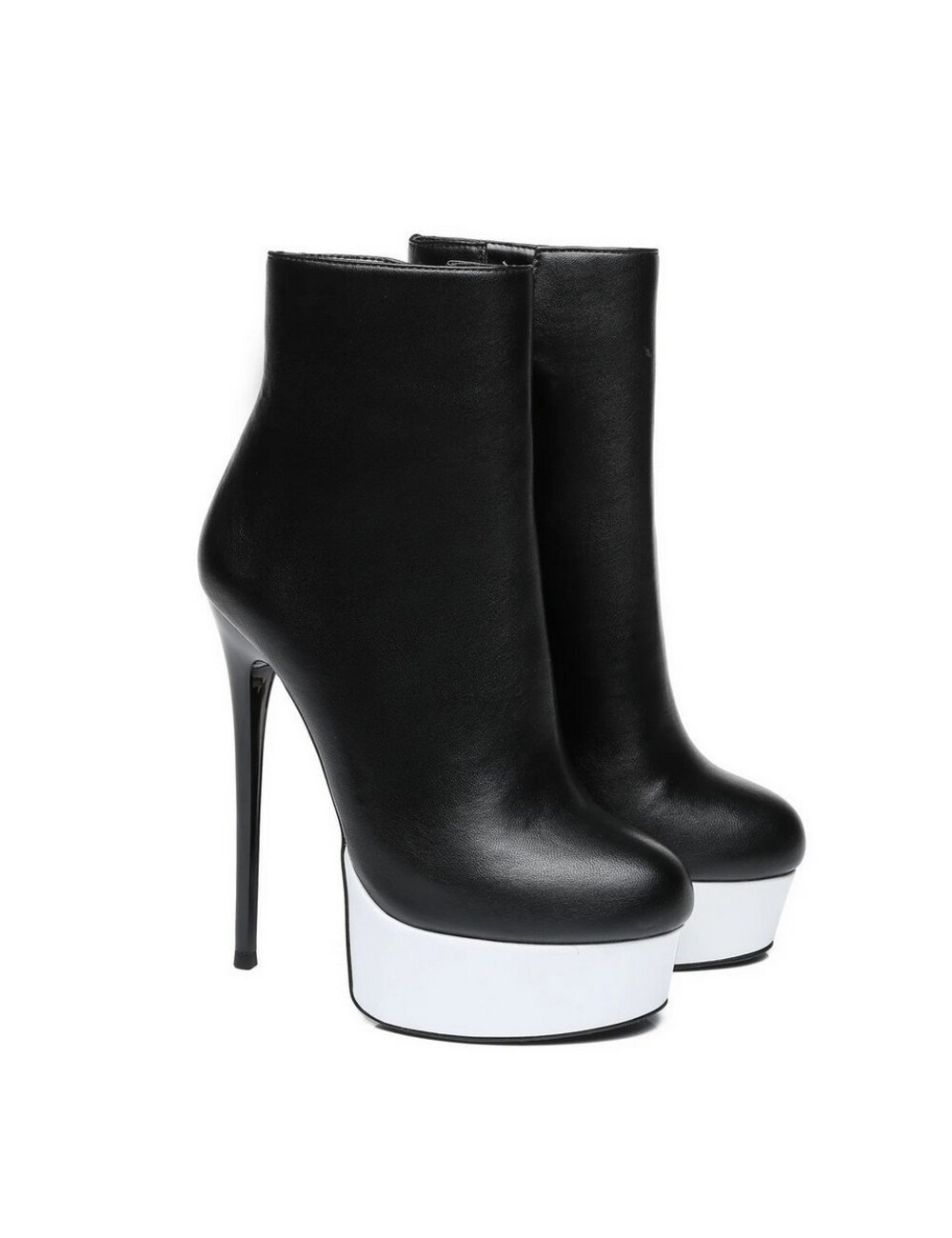 Giaro Giaro GALANA 1005 | BLACK WHITE | PLATFORM ANKLE BOOTS