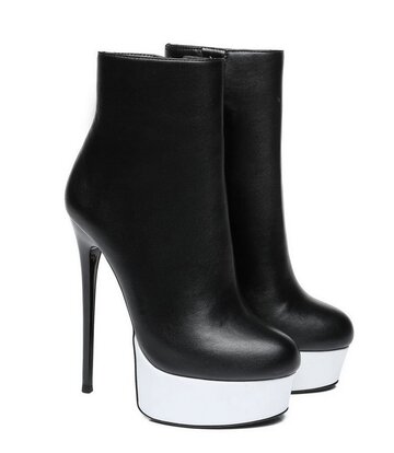 Giaro Giaro GALANA 1005 | SCHWARZ WEISS | PLATTFORM-ANKLE-STIEFEL