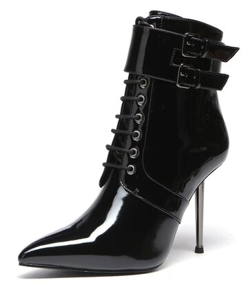 Giaro Giaro LESSORA BLACK SHINY ANKLE BOOTS
