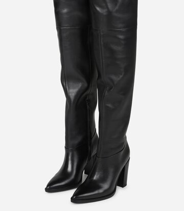 BRONX Shoes BRONX NEW-AMERICANA OVERKNEE-STIEFEL  SCHWARZ