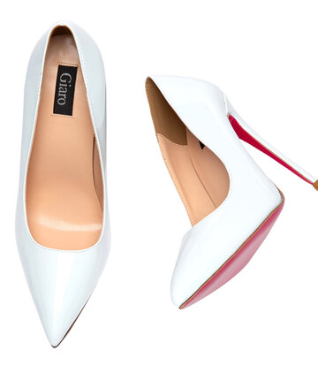 Giaro Giaro TAYA WIT GLANZENDE PUMPS