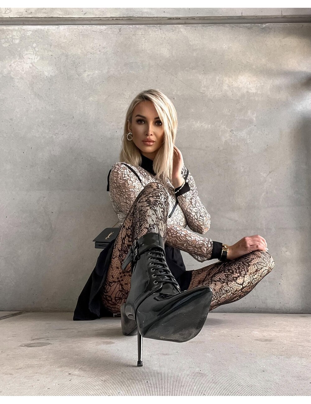 Giaro Giaro LESSORA SCHWARZE GLANZEND STIEFELETTEN