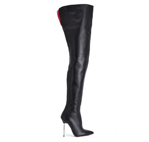 Sanctum Shoes JULIETTE CROTCH BOOTS NAPPA BLACK LEATHER