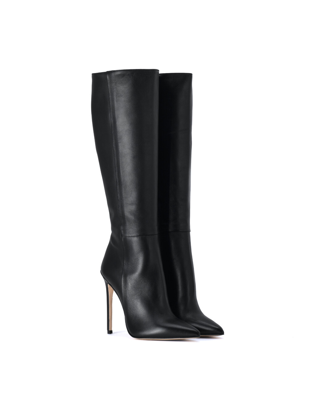 Sanctum Shoes Hoge Italiaanse knielaarzen VESTA met naaldhakken in echt leer