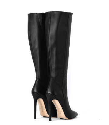 Sanctum Shoes Hoge Italiaanse knielaarzen VESTA met naaldhakken in echt leer