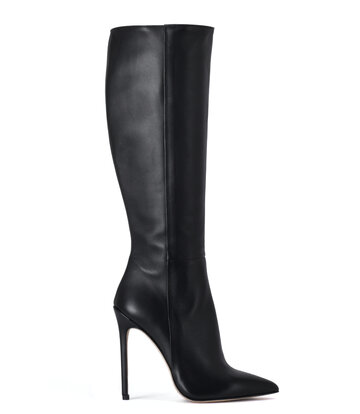Sanctum Shoes Hoge Italiaanse knielaarzen VESTA met naaldhakken in echt leer