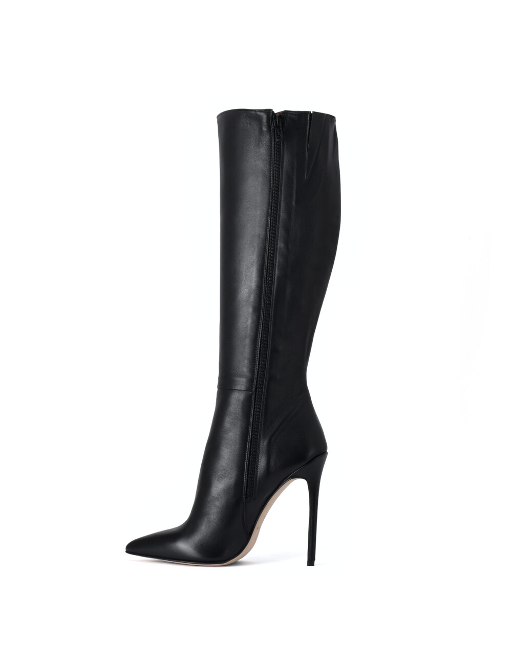 Sanctum Shoes Hoge Italiaanse knielaarzen VESTA met naaldhakken in echt leer