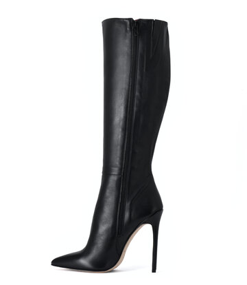 Sanctum Shoes Hoge Italiaanse knielaarzen VESTA met naaldhakken in echt leer