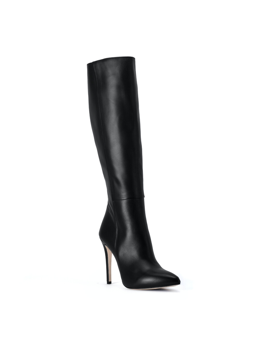 Sanctum Shoes Kniehoge Italiaanse lieslaarzen VESTA met 10cm naaldhakken in echt leer