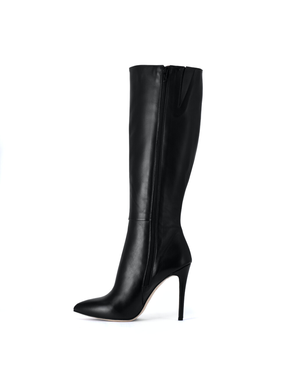 Sanctum Shoes Kniehoge Italiaanse lieslaarzen VESTA met 10cm naaldhakken in echt leer
