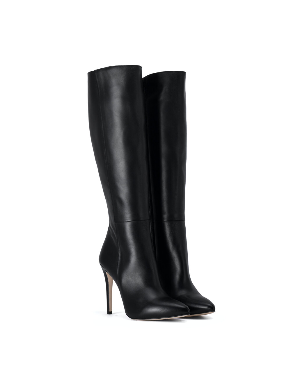 Sanctum Shoes Kniehoge Italiaanse lieslaarzen VESTA met 10cm naaldhakken in echt leer