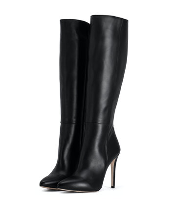 Sanctum Shoes Kniehoge Italiaanse lieslaarzen VESTA met 10cm naaldhakken in echt leer