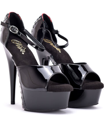 Pleaser Shoes Pleaser Shoes DEVIOUS DELIGHT-660FH ZWART GLANZEND