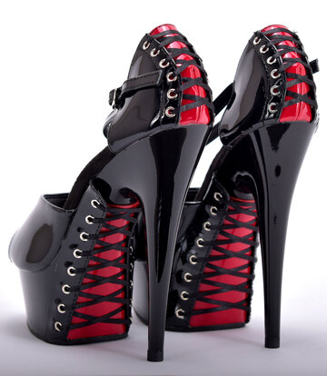 Pleaser Shoes Pleaser Shoes DEVIOUS DELIGHT-660FH ZWART GLANZEND