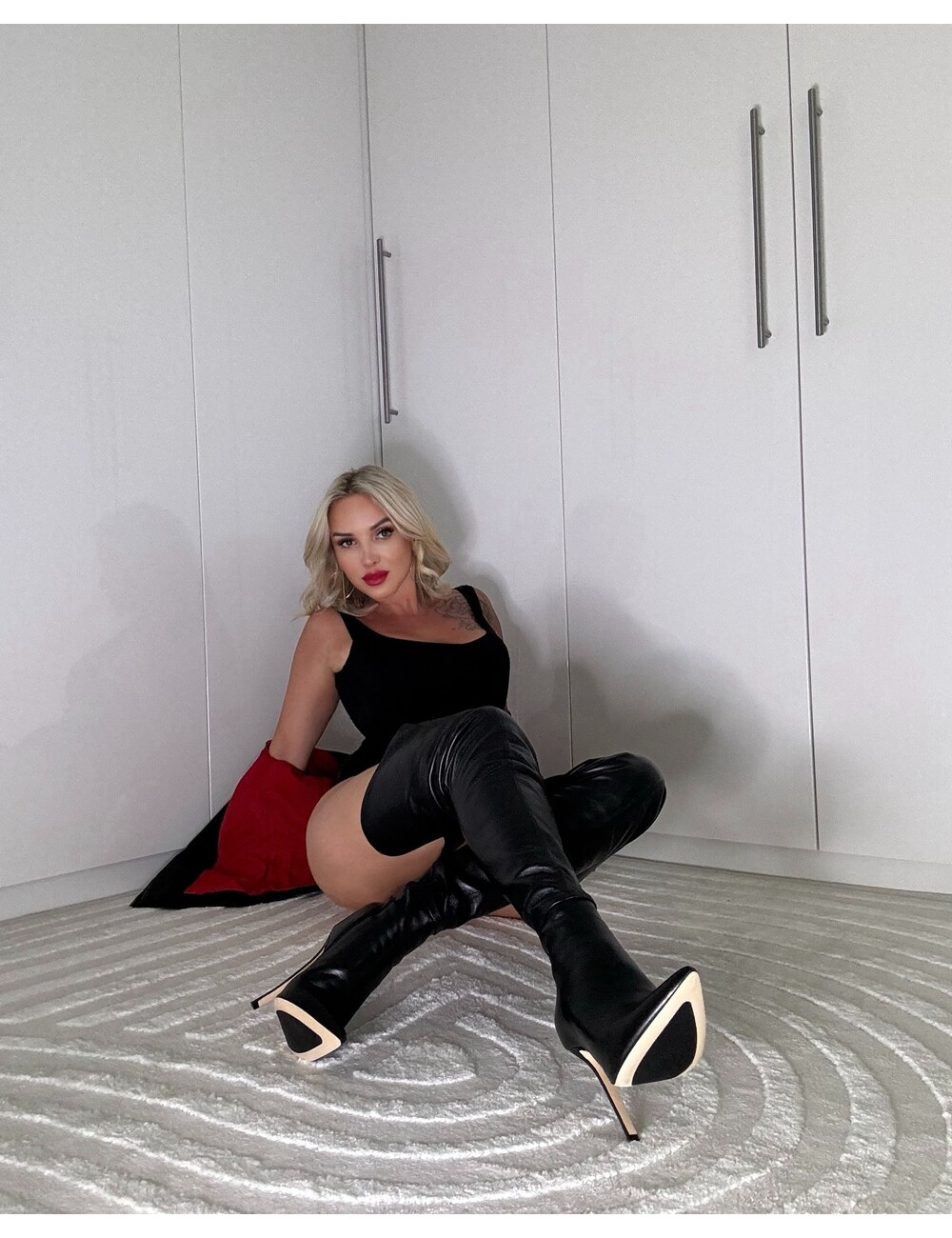 Sanctum High Italian crotch boots VESTA with stiletto heels in genuine leather