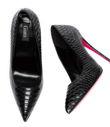 Giaro Giaro TAYA BLACK SNAKE PUMPS
