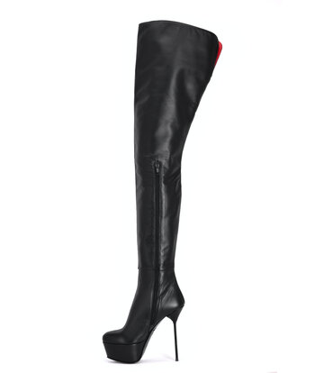 Sanctum Shoes Hoge Italiaanse lieslaarzen ISABELLA met platform in echt leer
