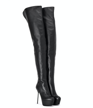 Sanctum Shoes Hohe italienische Schrittstiefel ISABELLA mit Plateauabsatz aus echtem Leder