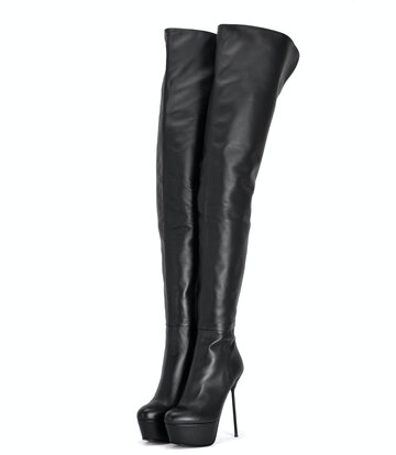 Sanctum Shoes Hohe italienische Schrittstiefel ISABELLA mit Plateauabsatz aus echtem Leder