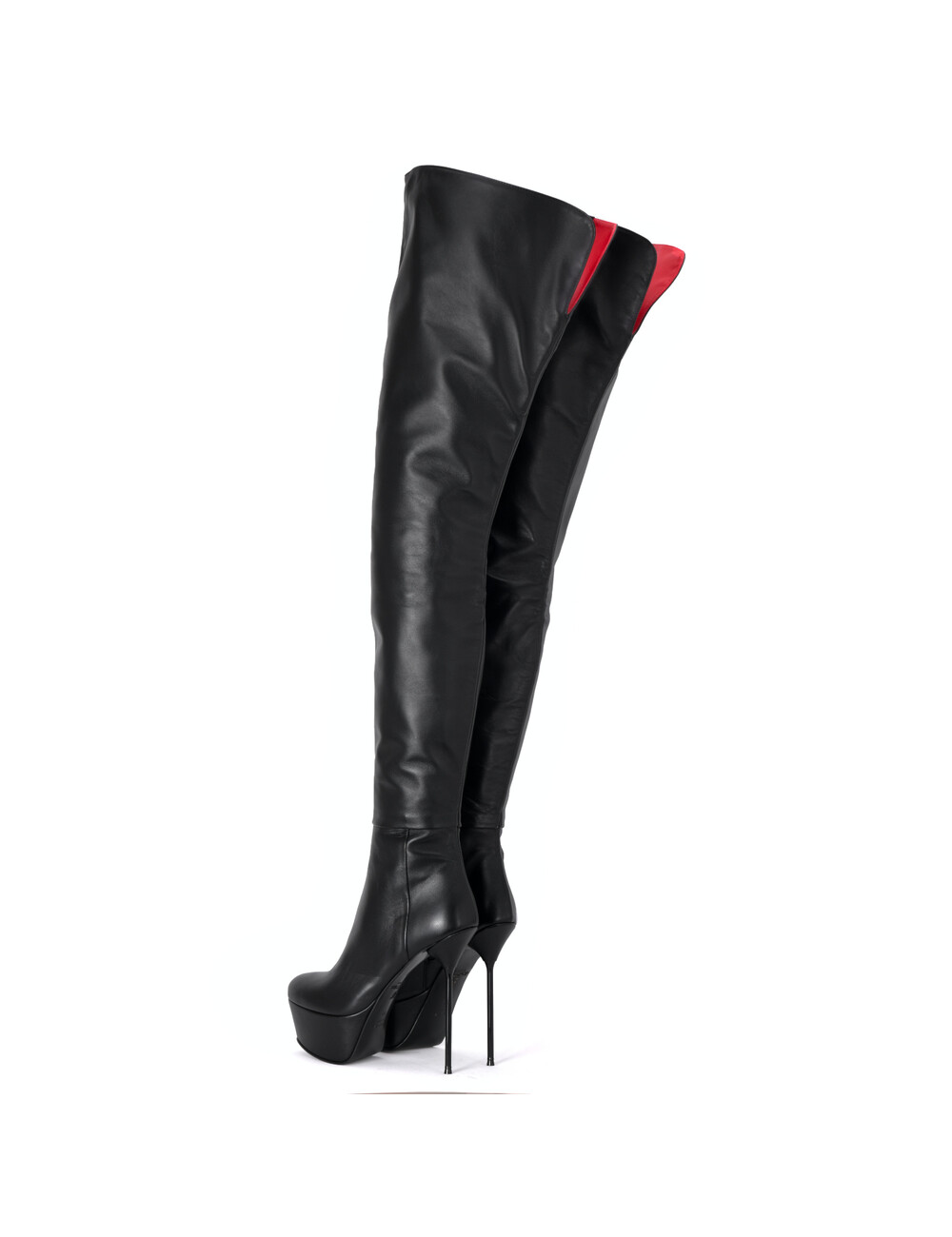 Sanctum Shoes Hoge Italiaanse lieslaarzen ISABELLA met platform in echt leer