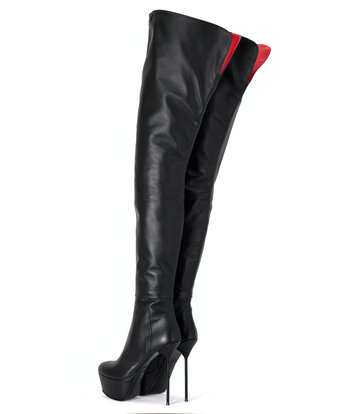 Sanctum Shoes Hoge Italiaanse lieslaarzen ISABELLA met platform in echt leer