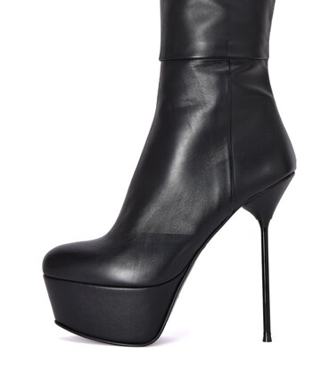 Sanctum Shoes Hohe italienische Schrittstiefel ISABELLA mit Plateauabsatz aus echtem Leder