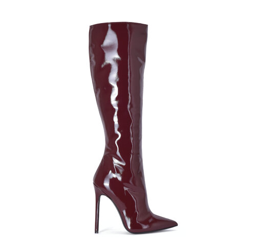 Sanctum Shoes VESTA KNIELAARZEN BORDO ROSSO PATENT