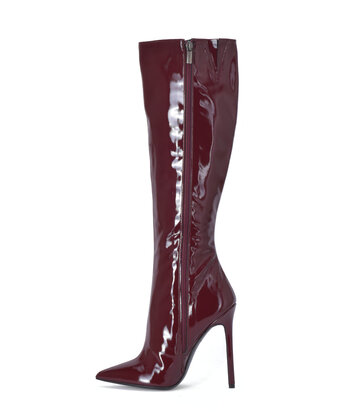 Sanctum Shoes Sanctum Shoes VESTA KNIESTIEFEL BORDO ROSSO LACKIERT - Edizione Speciale