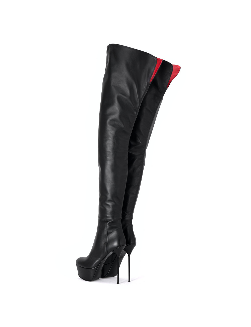 Sanctum Shoes Hohe italienische Schrittstiefel ISABELLA mit Plateauabsatz aus echtem Leder
