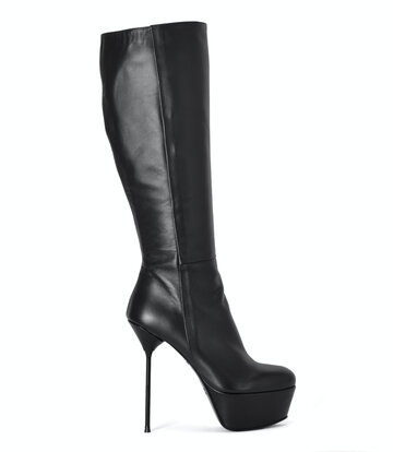 Sanctum Shoes Italienische Kniestiefel ISADORA mit Plateau aus Echtleder