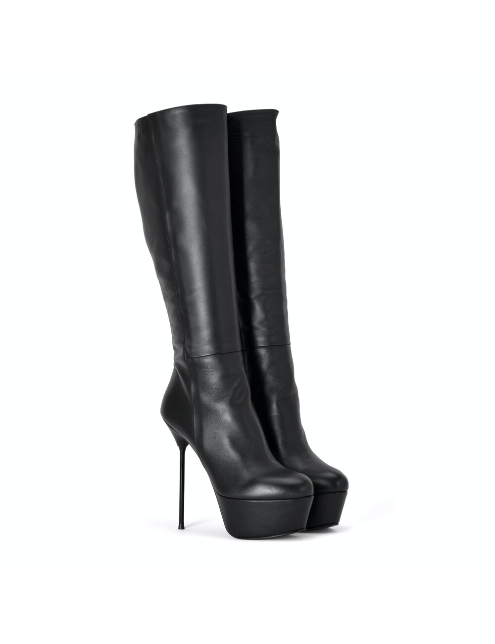 Sanctum Shoes Italian knee boots ISADORA with platform in real leather