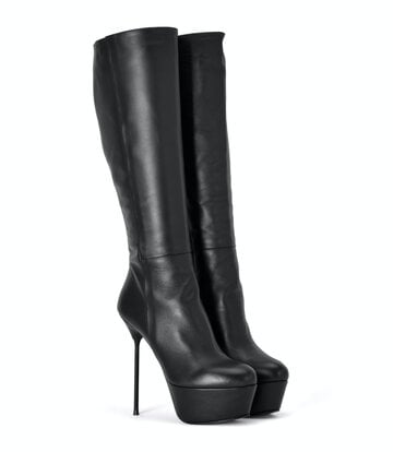Sanctum Shoes Italian knee boots ISADORA with platform in real leather