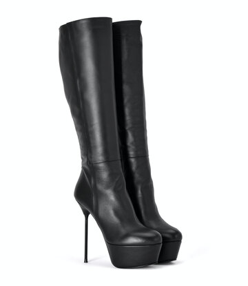 Sanctum Shoes Italienische Kniestiefel ISADORA mit Plateau aus Echtleder