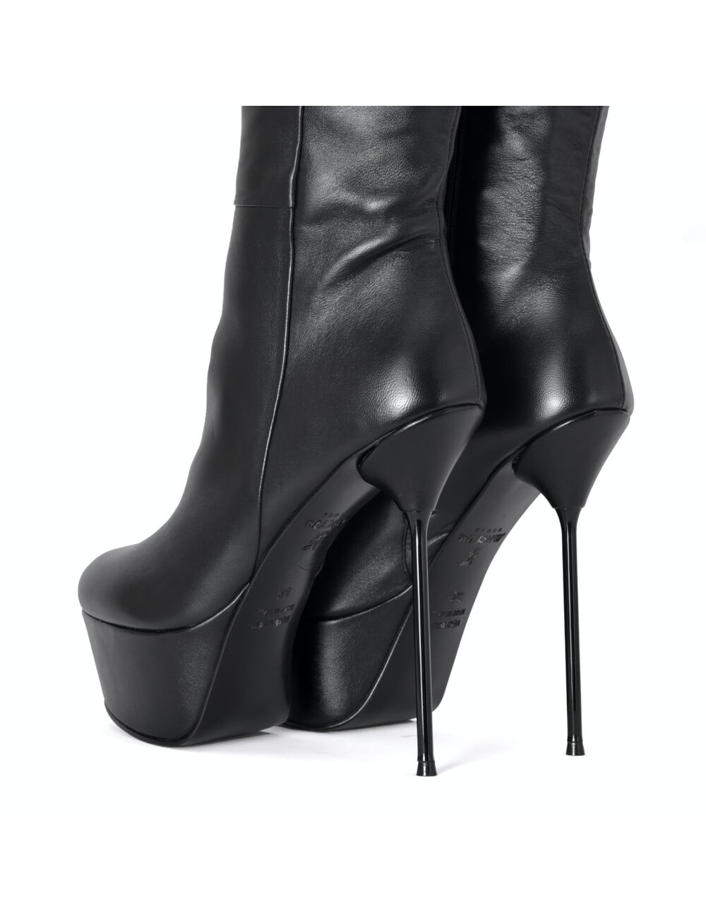 Sanctum Shoes Italian knee boots ISADORA with platform in real leather