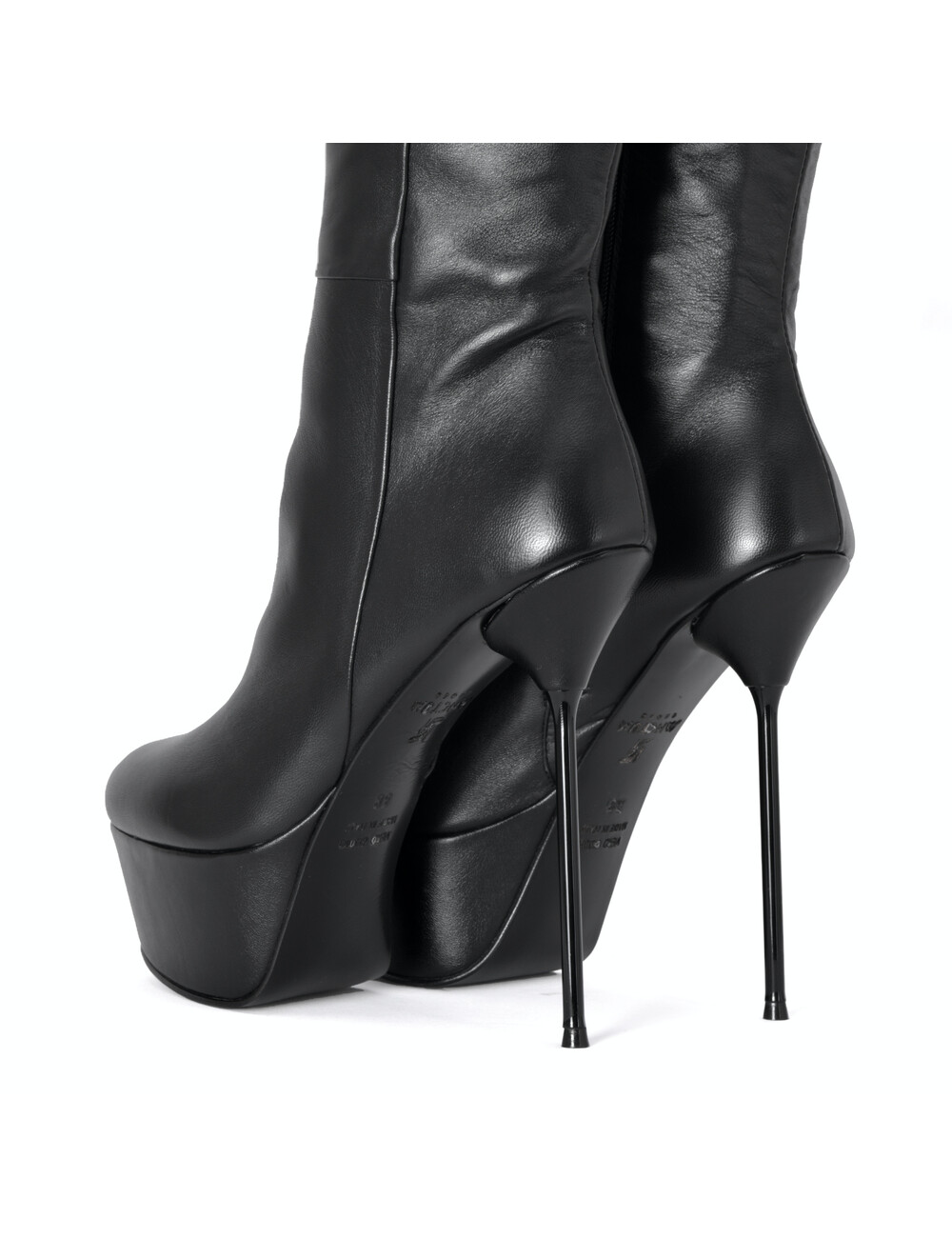 Sanctum Shoes Italienische Kniestiefel ISADORA mit Plateau aus Echtleder