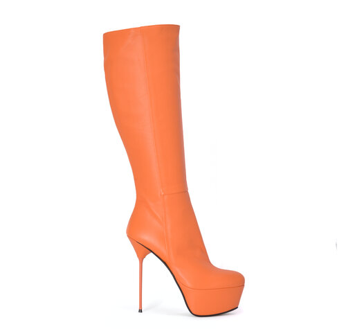 Sanctum Shoes ISADORA KNIE LAARZEN NAPPA ARANCIO