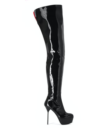 Sanctum Shoes Hoge Italiaanse lieslaarzen ISABELLA met plateauzool van echt lakleer