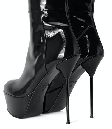 Sanctum Shoes Italienische Overknee-Stiefel ISABELLA mit Plateausohle aus echtem Lackleder