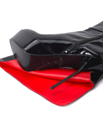 Sanctum Shoes High Italian crotch boots ISABELLA with platform in real patent leather