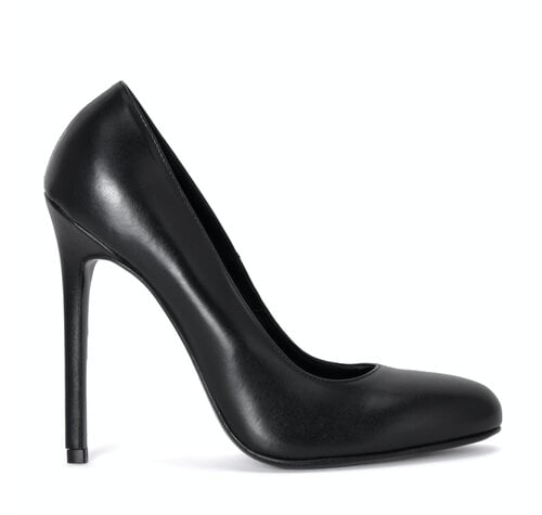 Sanctum Shoes VALERIE BLACK MATTE GOAT LEATHER ROUND NOSED PUMPS