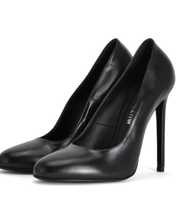 Sanctum Shoes Sanctum Shoes VALERIE ZWART MAT GEITENLEER PUMPS MET RONDE NEUS