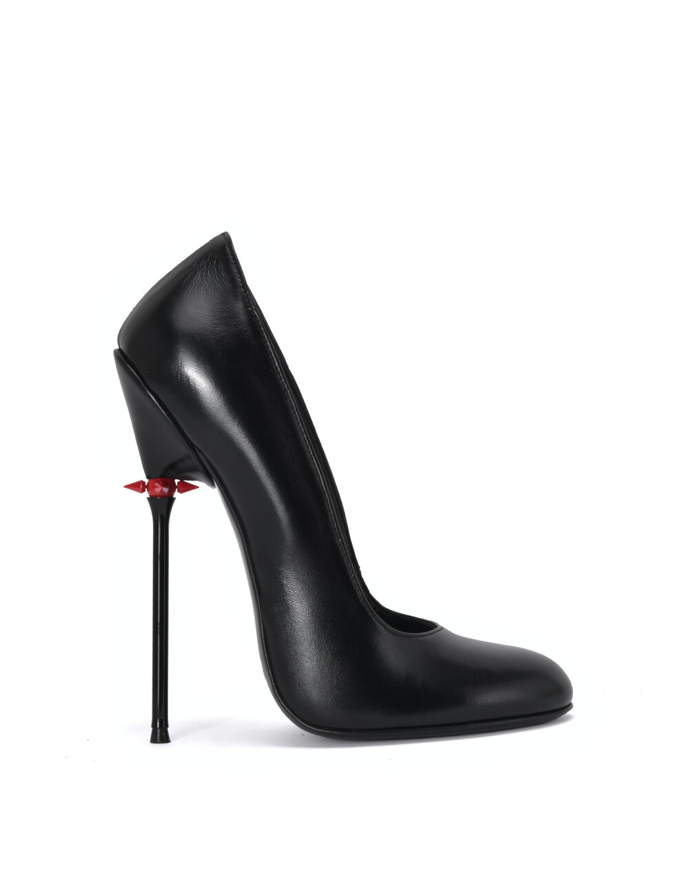 Sanctum Shoes Sanctum Shoes  VALENTINA RED ALERT EDITION BLACK MATTE GOAT LEATHER ROUND NOSED PUMPS