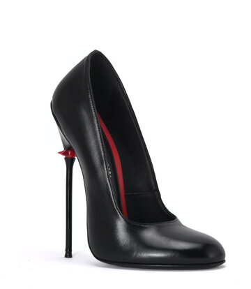 Sanctum Shoes Sanctum Shoes  VALENTINA RED ALERT EDITION BLACK MATTE GOAT LEATHER ROUND NOSED PUMPS