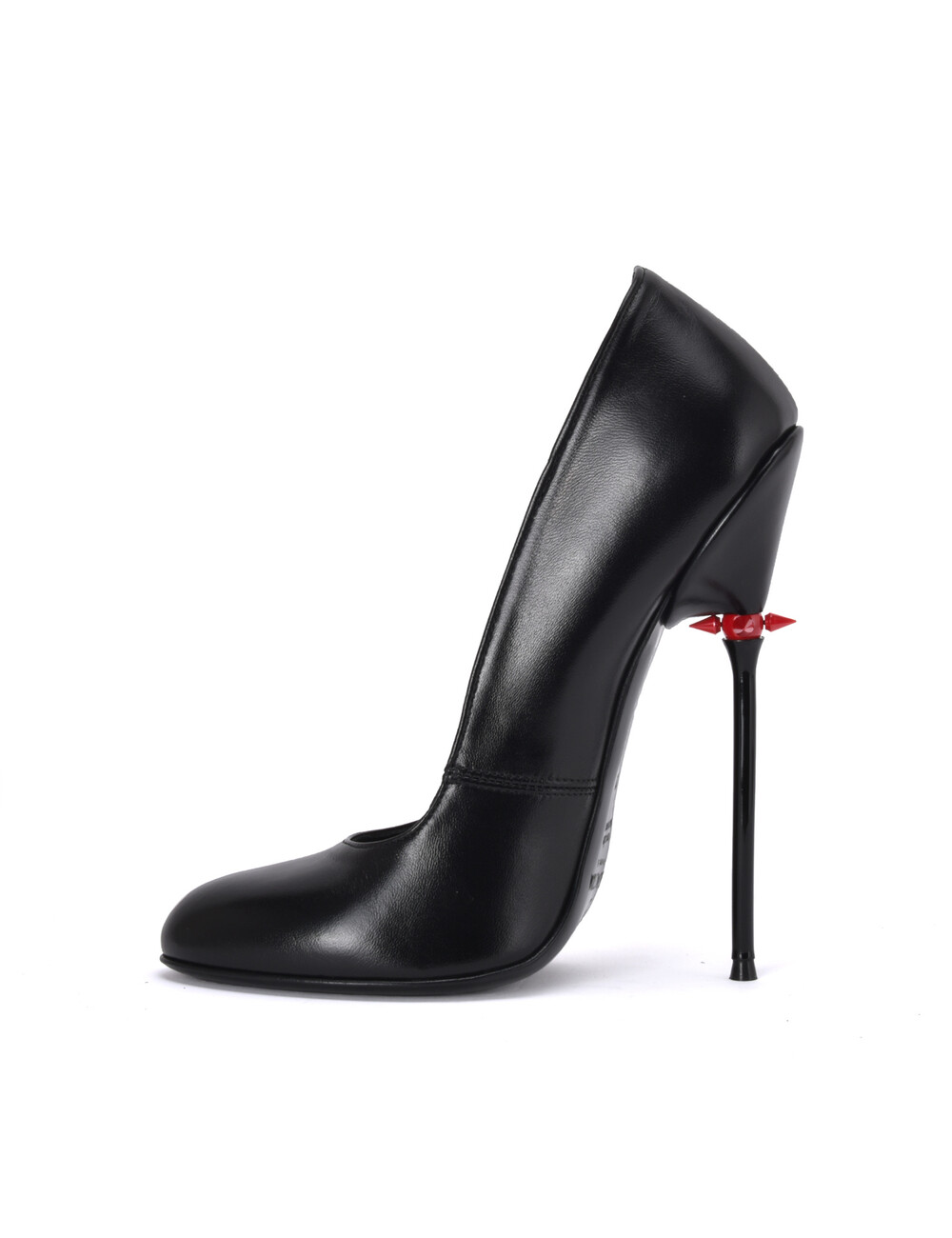 Sanctum Shoes Sanctum Shoes  VALENTINA RED ALERT EDITION BLACK MATTE GOAT LEATHER ROUND NOSED PUMPS