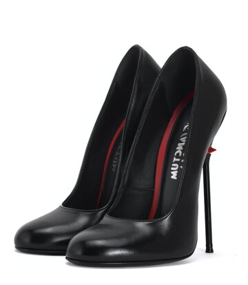 Sanctum Shoes Sanctum Shoes  VALENTINA RED ALERT EDITION BLACK MATTE GOAT LEATHER ROUND NOSED PUMPS