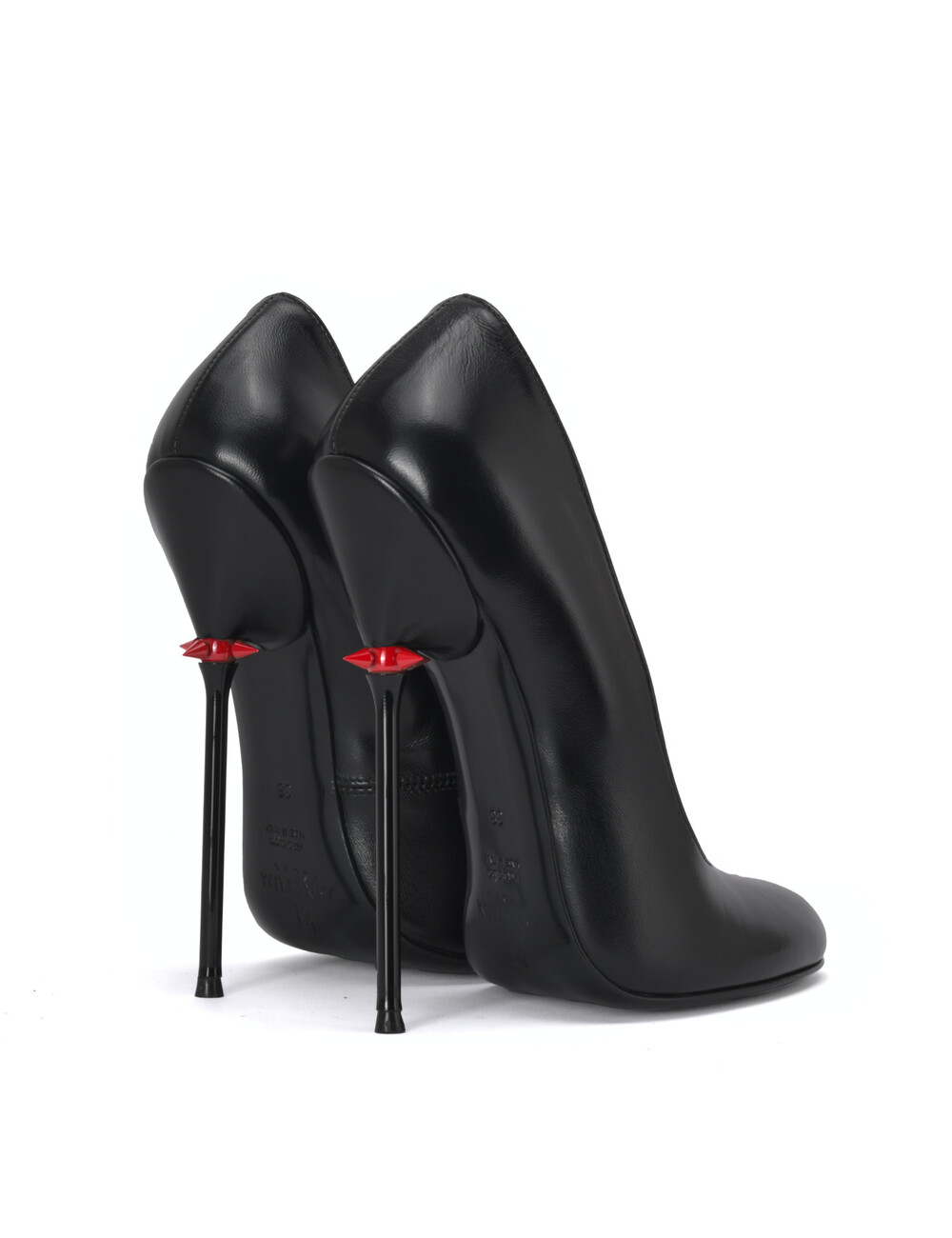 Sanctum Shoes Sanctum Shoes  VALENTINA RED ALERT EDITION BLACK MATTE GOAT LEATHER ROUND NOSED PUMPS