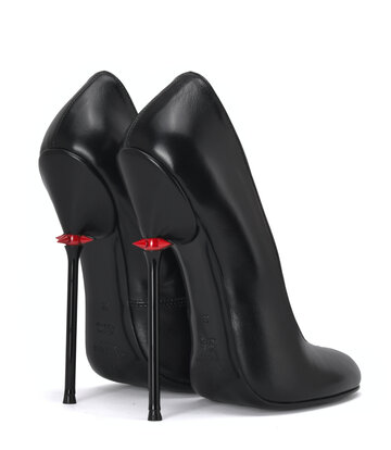 Sanctum Shoes Sanctum Shoes  VALENTINA RED ALERT EDITION BLACK MATTE GOAT LEATHER ROUND NOSED PUMPS