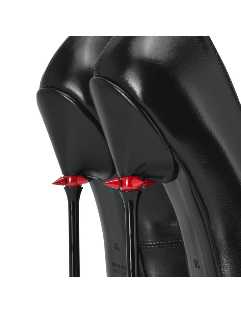Sanctum Shoes Sanctum Shoes  VALENTINA RED ALERT EDITION BLACK MATTE GOAT LEATHER ROUND NOSED PUMPS