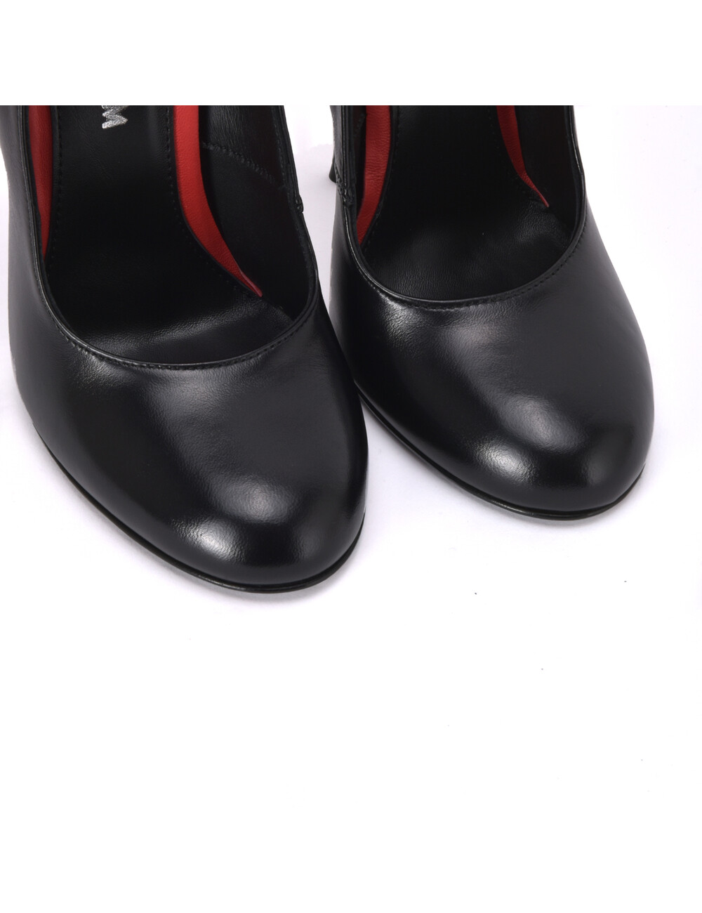 Sanctum Shoes Sanctum Shoes  VALENTINA RED ALERT EDITION BLACK MATTE GOAT LEATHER ROUND NOSED PUMPS