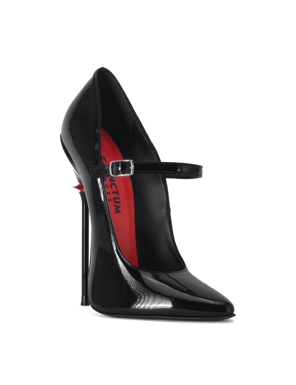 Sanctum Shoes Sanctum Shoes TAMARA RED ALERT EDITION BLACK SHINY STRAP PUMPS